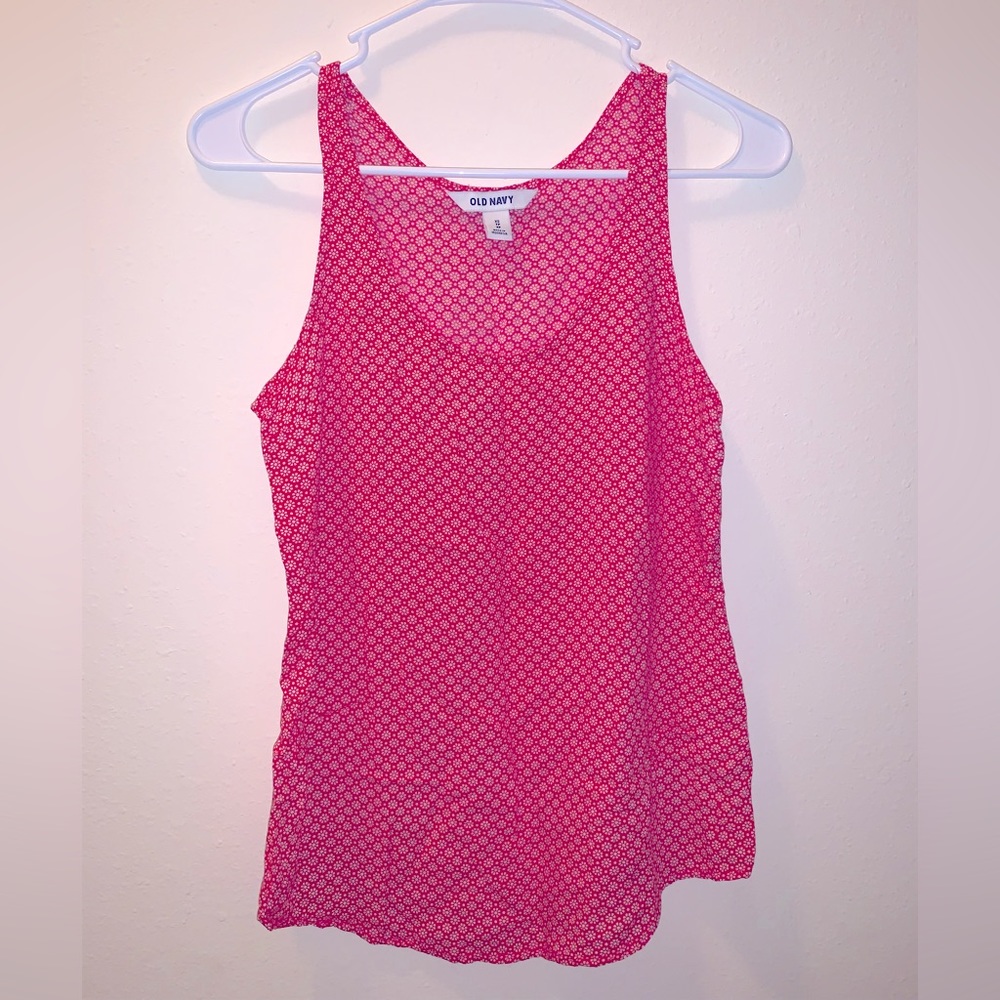 (XS) Old Navy Red Sunflower Floral Tank Top